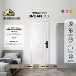 Pintu Fortress Tipe URBAN 80.11 Bahan Baja Warna Putih