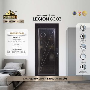 Pintu Fortress LEGION 80.03 Bahan Baja Motif Marmer